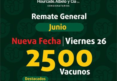 Remate – viernes 26 de junio de 2026